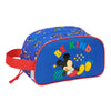 Neceser azul de Mickey Disney con asa lateral y detalles rojos