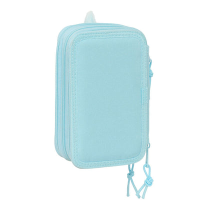 Plumier triple Furby azul turquesa con material escolar - 2