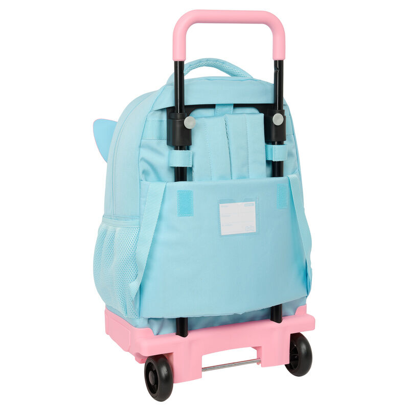Trolley escolar Furby SAFTA azul turquesa y rosa con mochila extraíble - 2