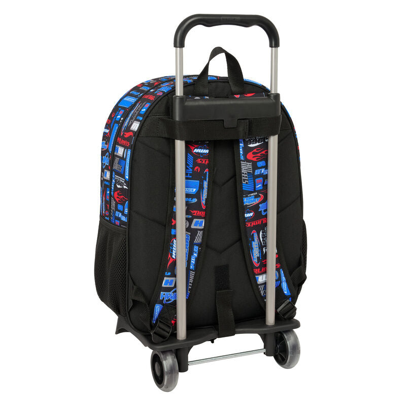 Trolley Hot Wheels SAFTA negro con mochila extraíble y ruedas - 2