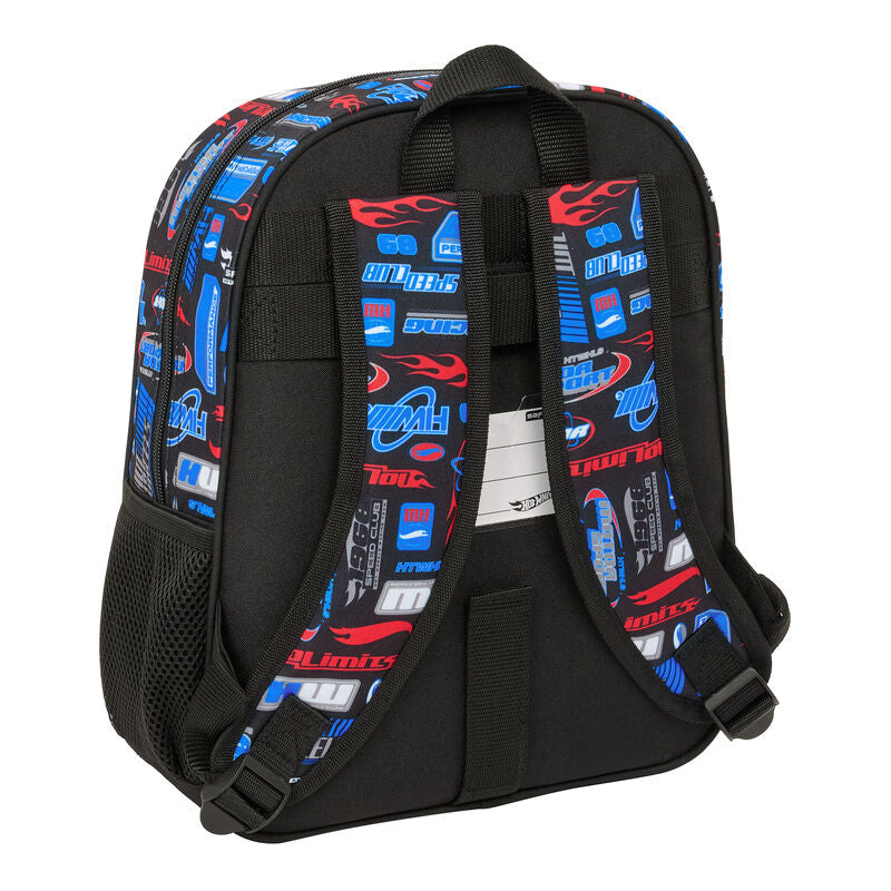 Mochila Hot Wheels negra con estampado de coches y llamas - 2