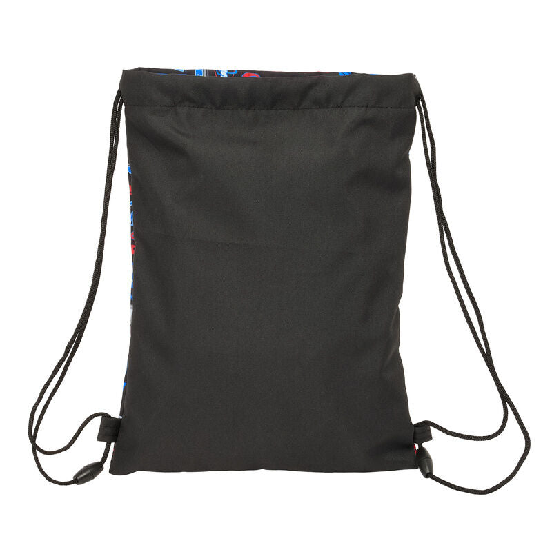 Saco Hot Wheels negro de 34 cm con estampado de carreras - 2