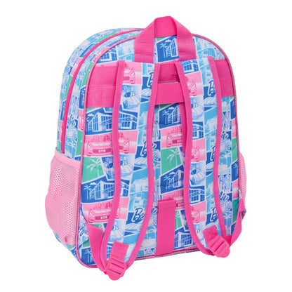 Mochila Good Day Barbie rosa y azul de SAFTA con bolsillo frontal - 2