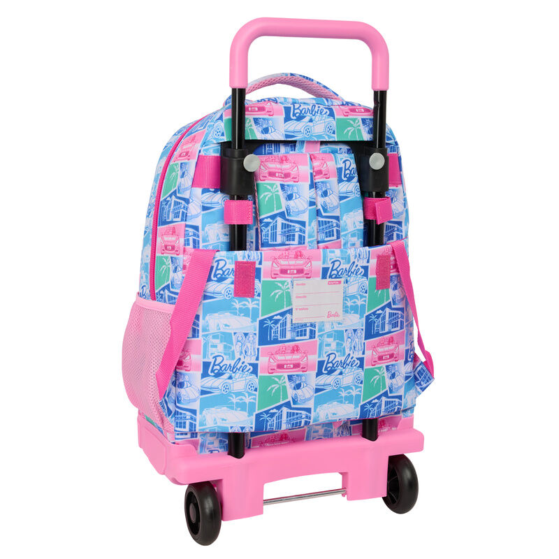Mochila trolley rosa y azul Barbie Good Day con ruedas - 2