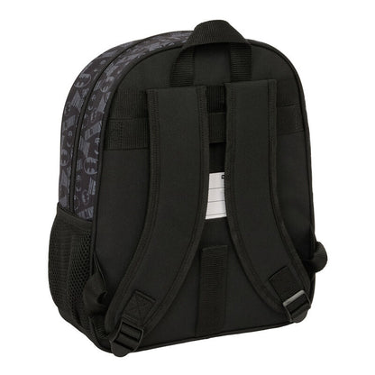 Mochila negra de Batman DC Comics con bolsillo frontal azul - 2