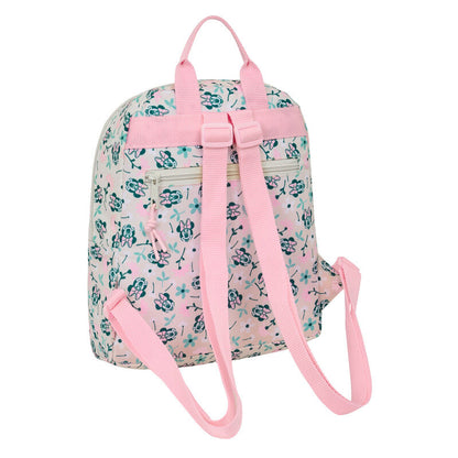 Mochila Minty Minnie Disney con estampado floral en tonos rosa y verde agua - 2