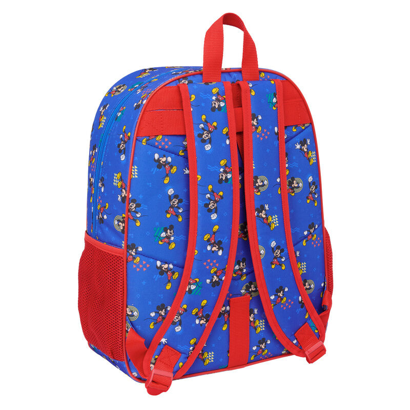 Mochila azul de Mickey Disney SAFTA con bolsillo frontal y bolsillos laterales - 2