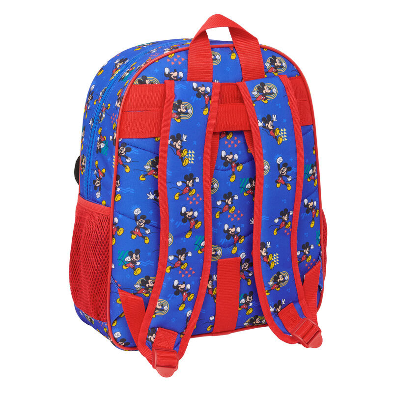 Mochila azul de Mickey Disney SAFTA con bolsillo frontal y bolsillos laterales - 2