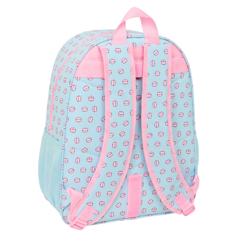 Mochila SAFTA Pembe The Pink Cat azul claro con gato rosa - 2