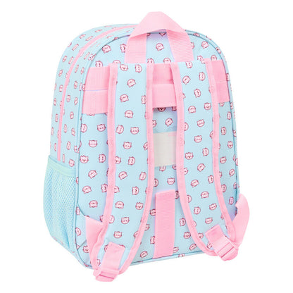 Mochila Pembe The Pink Cat azul pastel con estampado de gatos - 2
