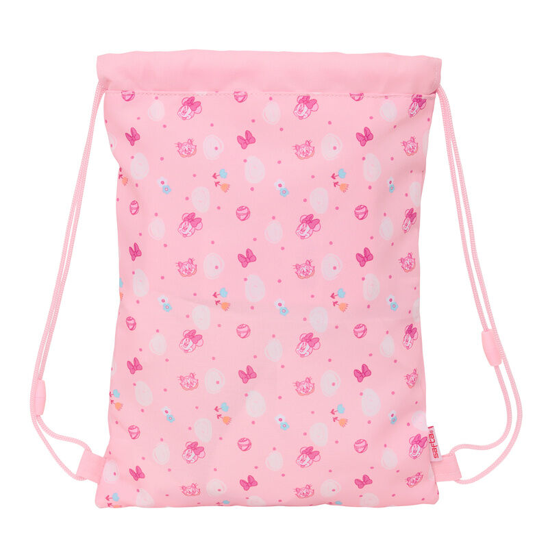 Saco rosa Baby Minnie Disney con cordones y flores - 2