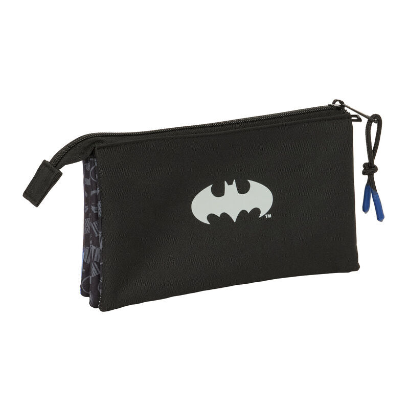 Portatodo triple Batman DC Comics azul y negro con tres compartimentos - 2