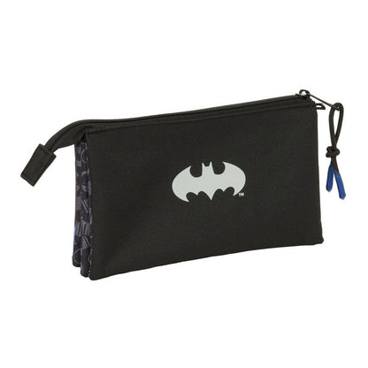 Portatodo triple Batman DC Comics azul y negro con tres compartimentos - 2