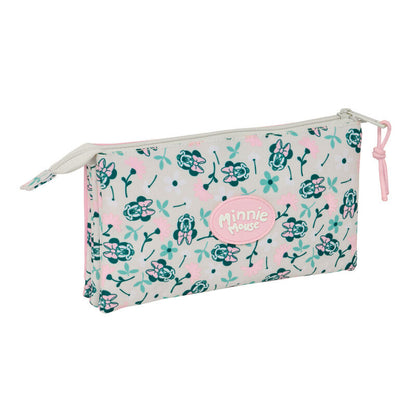 Portatodo triple rosa Minnie Disney con tres compartimentos - 2
