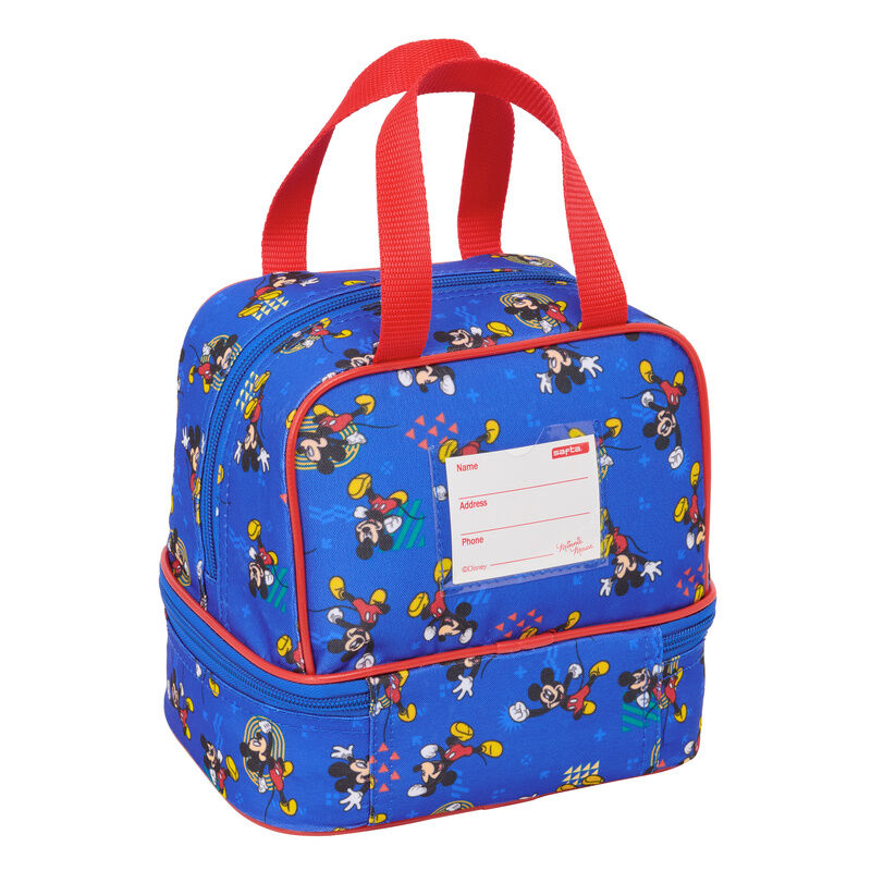 Portameriendas azul de Mickey Disney con doble compartimento - 2