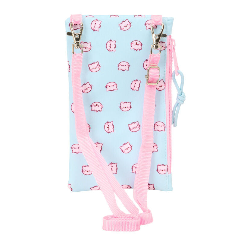 Monedero móvil SAFTA Pembe The Pink Cat en verde menta y rosa - 2