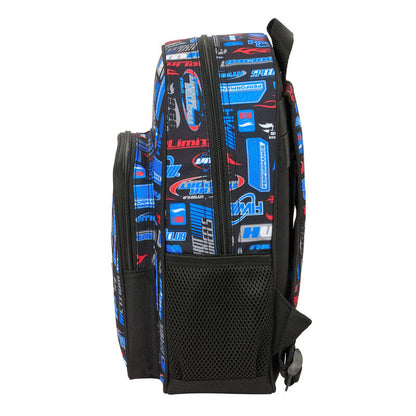 Mochila Hot Wheels negra con estampado de coches y llamas - 3