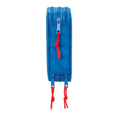 Plumier triple azul de Superman DC Comics con material escolar - 3