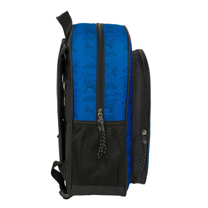 Mochila azul Marvel Avengers con Iron Man, Spider-Man, Hulk y Capitán América - 3