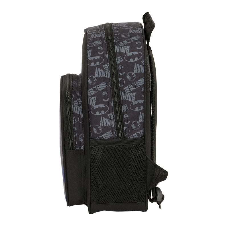 Mochila negra de Batman DC Comics con bolsillo frontal azul - 3