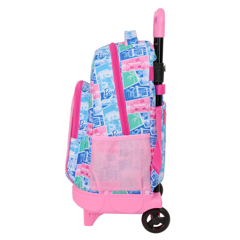 Mochila trolley rosa y azul Barbie Good Day con ruedas - 3