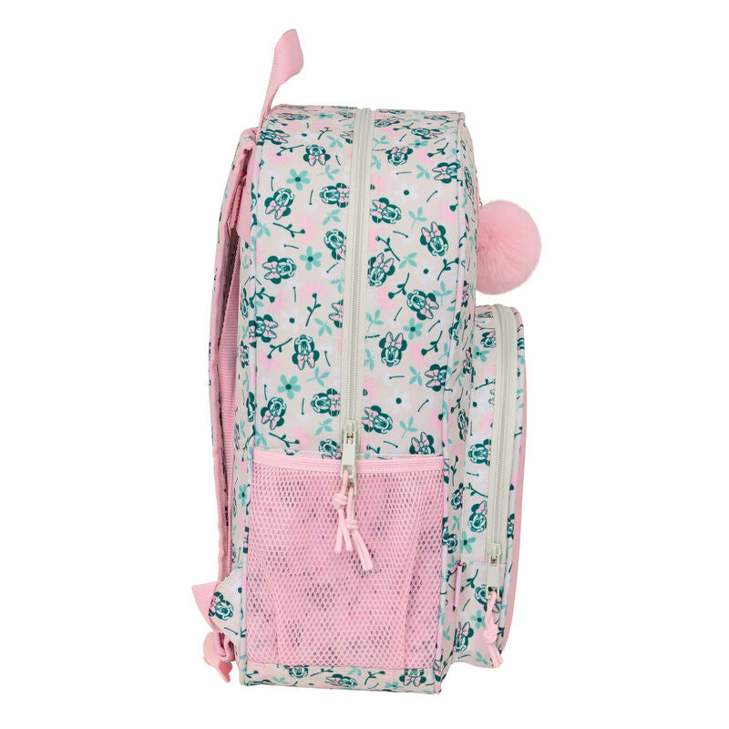 Mochila Minty de Minnie Disney con estampado floral y bolsillo frontal rosa - 3