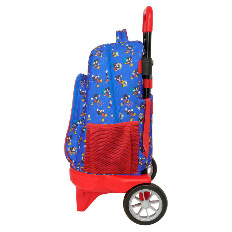 Trolley mochila azul de Mickey Disney con carro rojo - 3