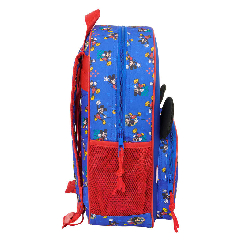 Mochila azul de Mickey Disney SAFTA con bolsillo frontal y bolsillos laterales - 3