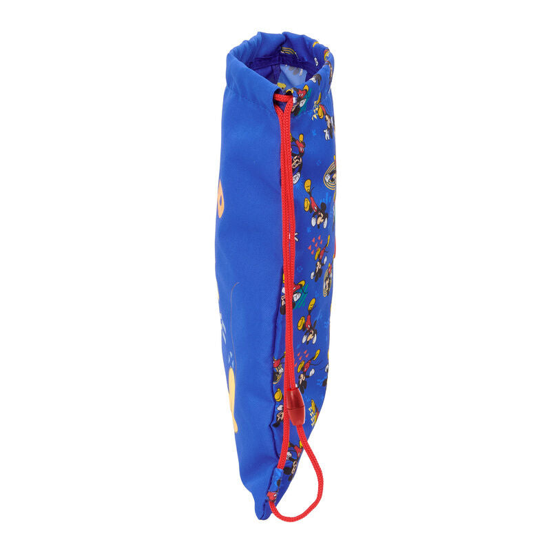 Saco mochila azul de Mickey y Pluto Disney con cordones - 3