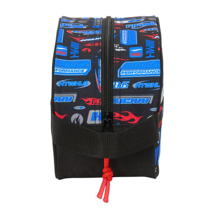 Neceser Hot Wheels SAFTA negro con estampado de coches y asa lateral - 3