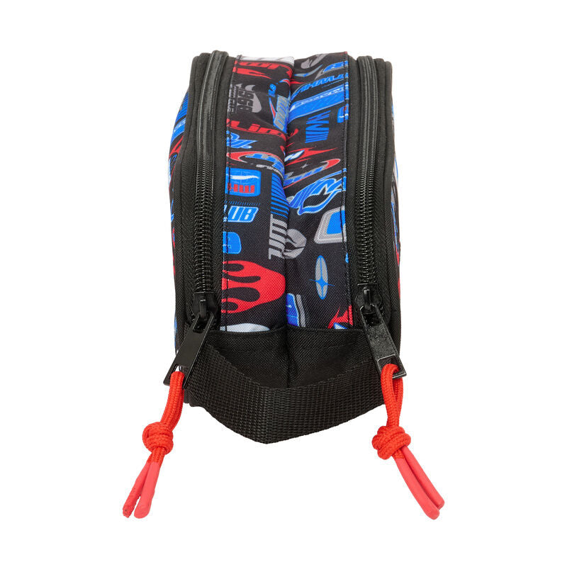 Portatodo doble SAFTA Hot Wheels negro con asa lateral - 3