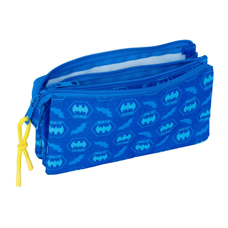 Portatodo triple azul de Batman DC Comics con tres cremalleras - 3