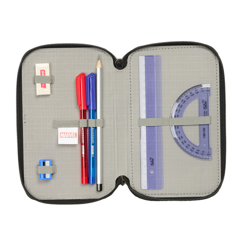 Plumier triple Avengers Marvel SAFTA con tres compartimentos - 4