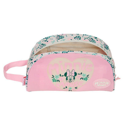 Neceser rosa Minnie Disney con asa lateral y motivos florales - 4