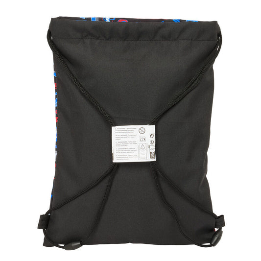 Saco Hot Wheels negro de 34 cm con estampado de carreras - 5