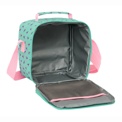 Bolsa nevera turquesa de Stitch Disney con bandolera rosa - 2