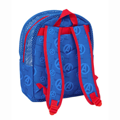 Mochila azul de rejilla Los Vengadores Marvel con Iron Man, Hulk y Capitán América - 2