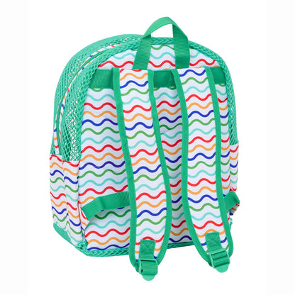 Mochila antiarena verde de Mickey Mouse Disney con rejilla y estampado multicolor - 3