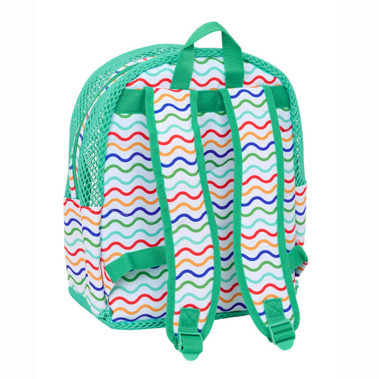 Mochila antiarena verde de Mickey Mouse Disney con rejilla y estampado multicolor - 3
