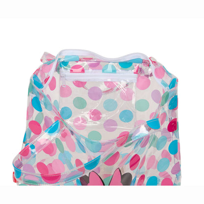 Bolsa de playa transparente de Minnie Disney con lunares multicolor - 2