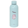 Botella termo Pembe The Pink Cat de acero inoxidable en azul claro