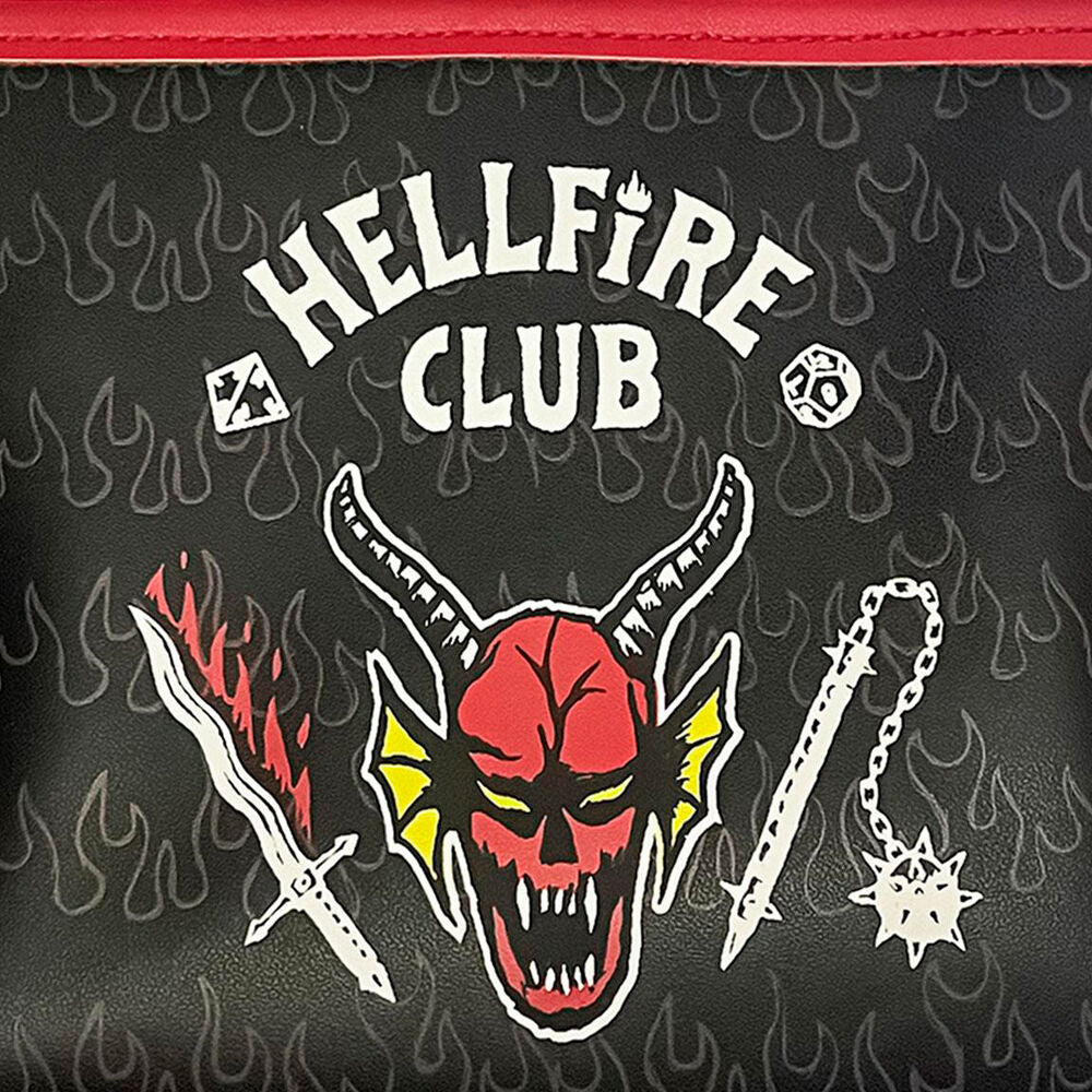 Neceser negro y rojo de Stranger Things con diseño Hellfire Club - 3