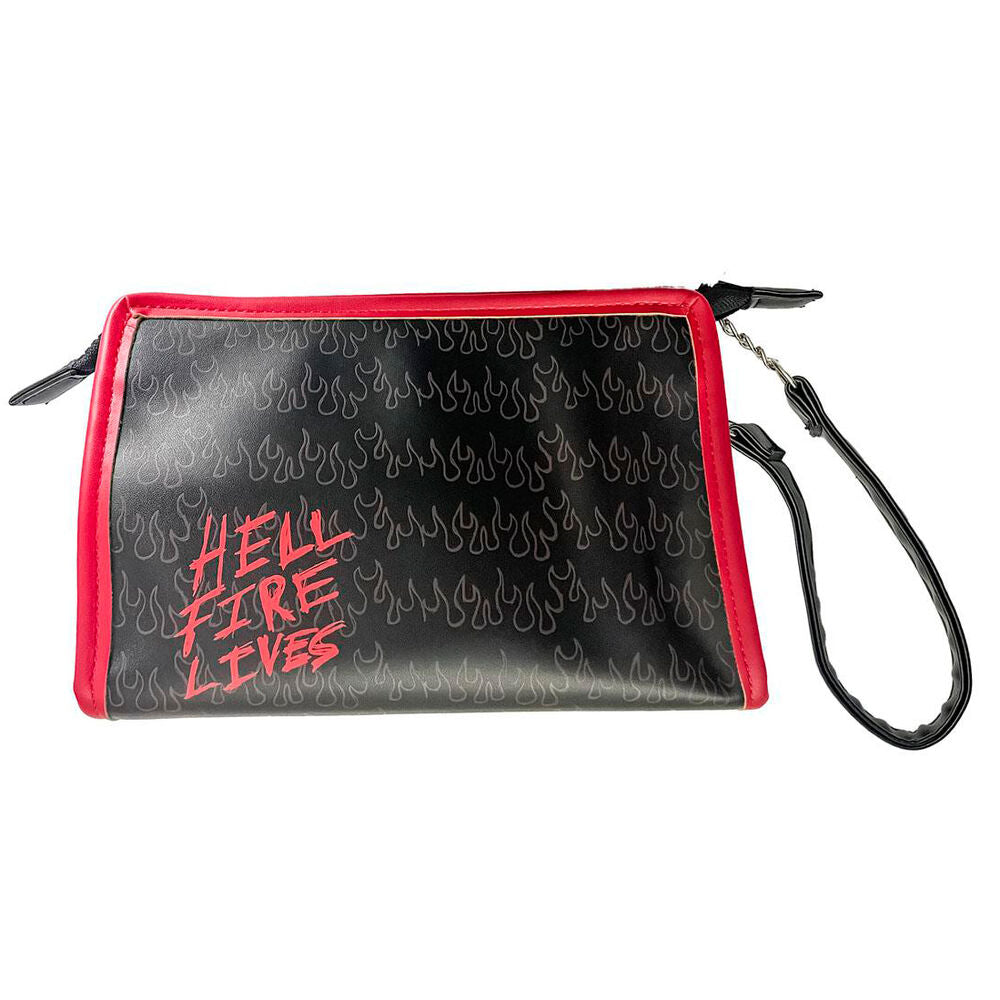 Neceser negro y rojo de Stranger Things con diseño Hellfire Club - 2