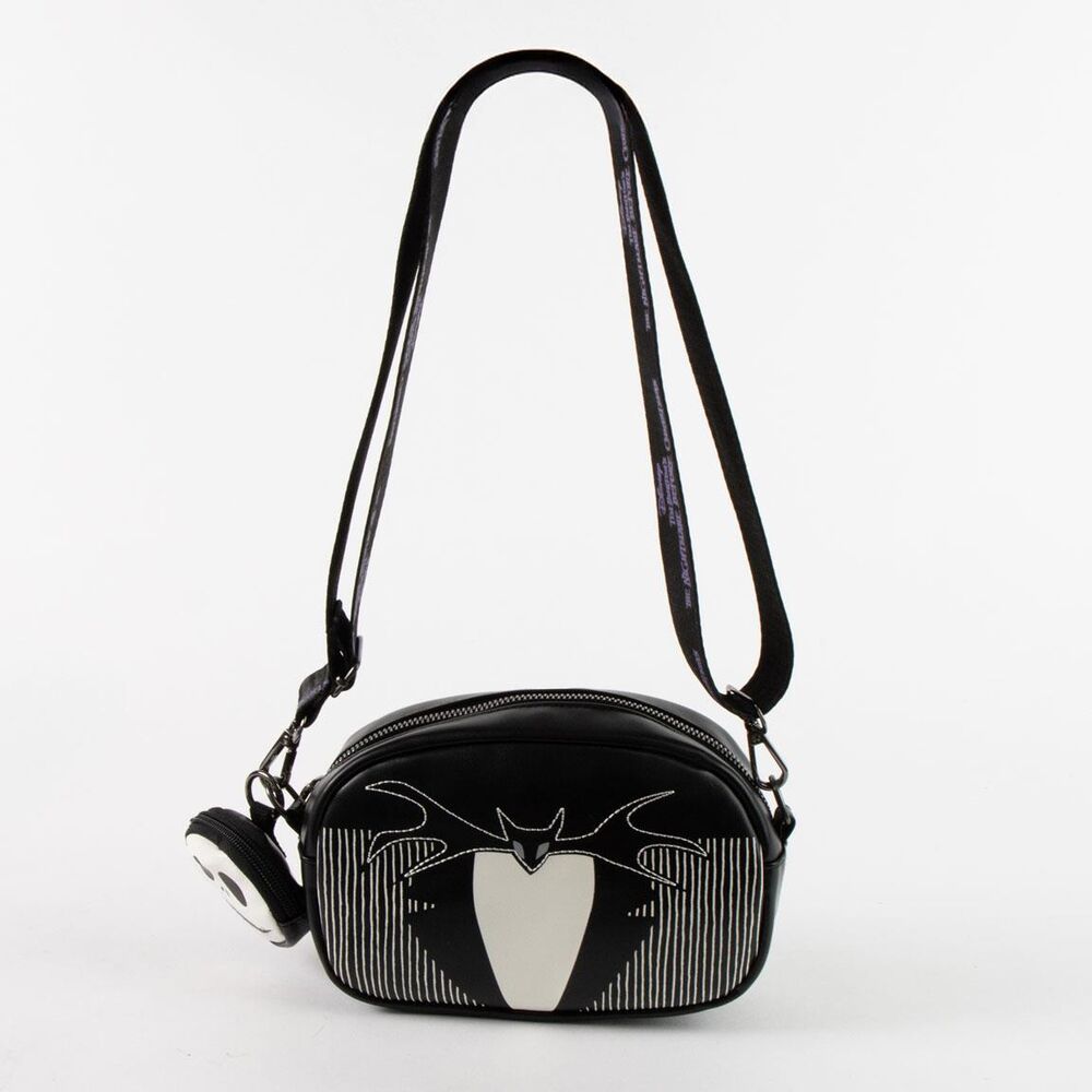 Bolso bandolera negro de Pesadilla Antes de Navidad con detalle de Jack Skellington - 3