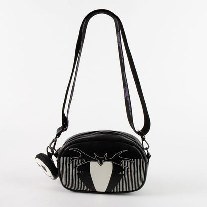 Bolso bandolera negro de Pesadilla Antes de Navidad con detalle de Jack Skellington - 3