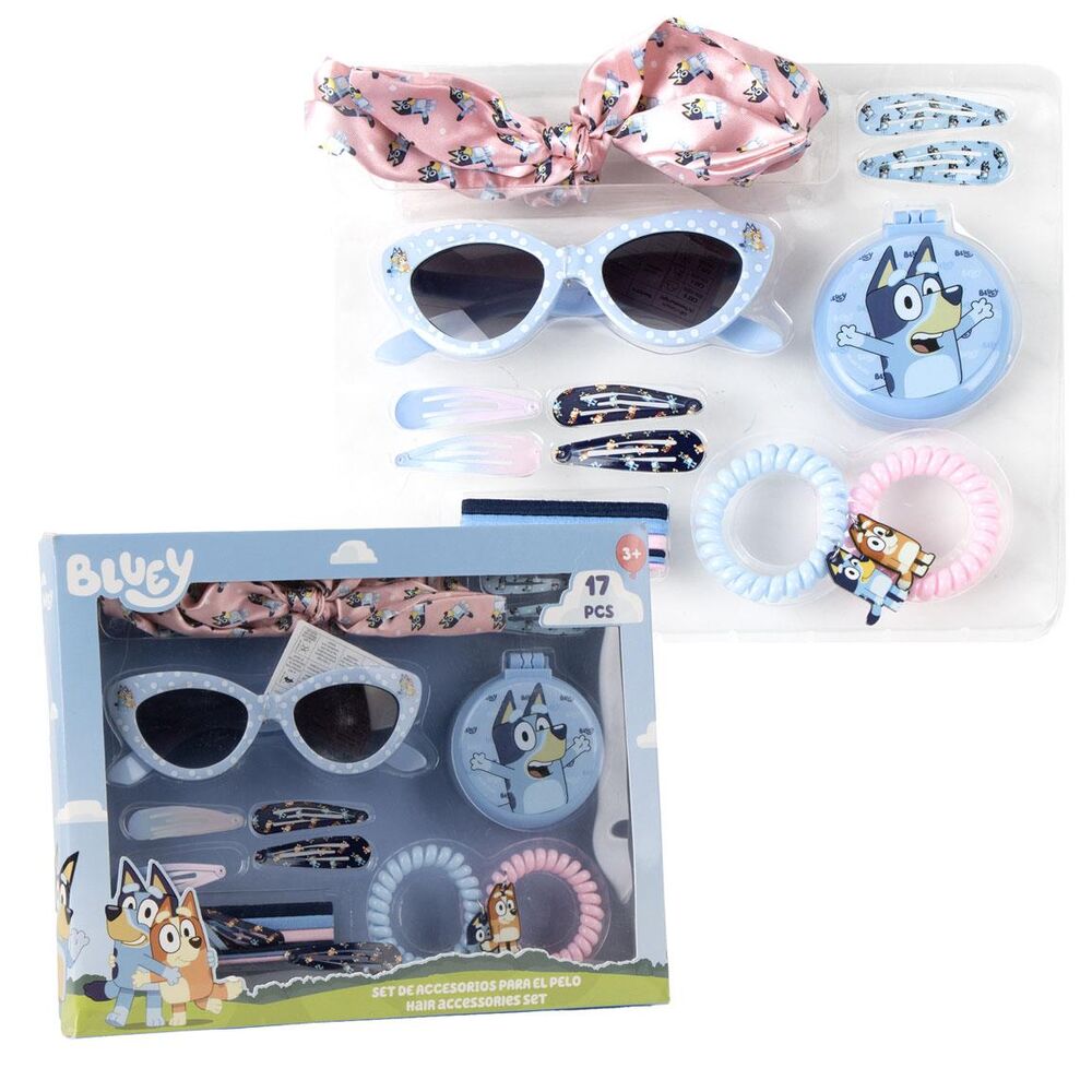 Set de 17 accesorios para el pelo Bluey de Cerdá