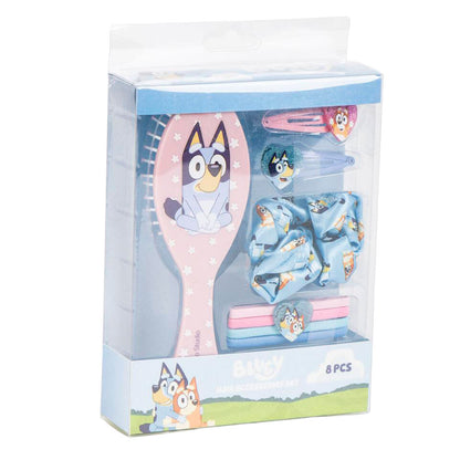 Set de accesorios para el cabello Bluey de 8 piezas con cepillo