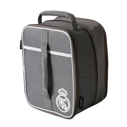 Bolsa térmica gris Real Madrid con contenedor para sándwich