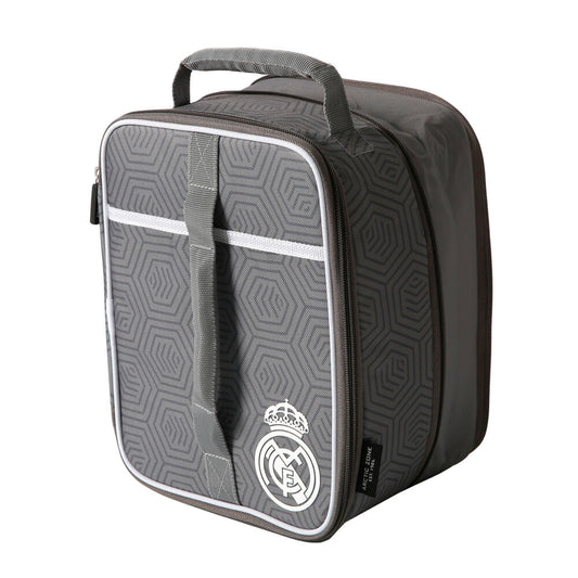 Bolsa térmica gris Real Madrid con contenedor para sándwich