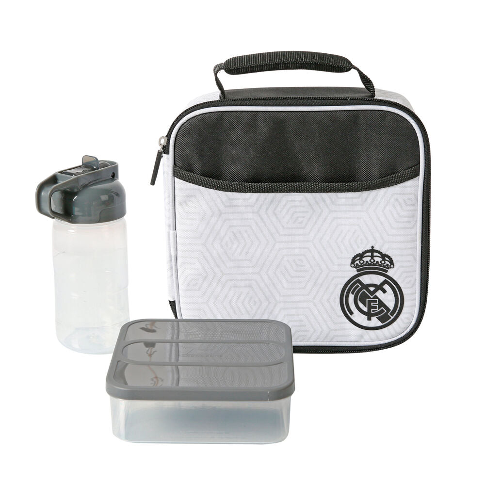 Bolsa térmica Real Madrid SAFTA con tupper y botella